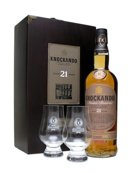 Knockando 21 Years Old +2gl. / Нокандо 21год + 2 бокала